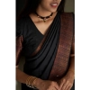 Women's Silk Printed Saree With Unstitched Blouse 5.5Mtr (Black) Women's Silk Printed Saree With Unstitched Blouse 5.5Mtr (Black)