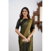 Women's Silk Printed Saree With Unstitched Blouse 5.5Mtr (Black) Women's Silk Printed Saree With Unstitched Blouse 5.5Mtr (Black)