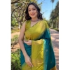 Women's Silk Printed Saree With Unstitched Blouse 5.5Mtr (Rama) Women's Silk Printed Saree With Unstitched Blouse 5.5Mtr (Rama)