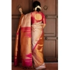 Women's Silk Printed Saree With Unstitched Blouse 5.5Mtr (Cream) Women's Silk Printed Saree With Unstitched Blouse 5.5Mtr (Cream)