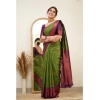 Women's Silk Printed Saree With Unstitched Blouse 5.5Mtr (Green) Women's Silk Printed Saree With Unstitched Blouse 5.5Mtr (Green)