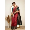 Women's Silk Printed Saree With Unstitched Blouse 5.5Mtr (Red) Women's Silk Printed Saree With Unstitched Blouse 5.5Mtr (Red)