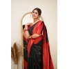 Women's Silk Printed Saree With Unstitched Blouse 5.5Mtr (Black) Women's Silk Printed Saree With Unstitched Blouse 5.5Mtr (Black)