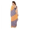 Women's Small Lace Georgette Striped Ready-to-Wear Saree With Unstitched Blouse 5.5 Mtr (Orange-Grey) Women's Small Lace Georgette Striped Ready-to-Wear Saree With Unstitched Blouse 5.5 Mtr (Orange-Grey)