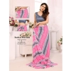 Women's Small Lace Georgette Striped Ready-to-Wear Saree With Unstitched Blouse 5.5 Mtr (Grey) Women's Small Lace Georgette Striped Ready-to-Wear Saree With Unstitched Blouse 5.5 Mtr (Grey)