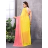 Women's Small Lace Georgette Solid Ready-to-Wear Saree With Unstitched Blouse 5.5 Mtr (Pink-Yellow) Women's Small Lace Georgette Solid Ready-to-Wear Saree With Unstitched Blouse 5.5 Mtr (Pink-Yellow)