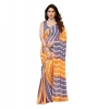 Women's Small Lace Georgette Striped Ready-to-Wear Saree With Unstitched Blouse 5.5 Mtr (Orange-Grey) Women's Small Lace Georgette Striped Ready-to-Wear Saree With Unstitched Blouse 5.5 Mtr (Orange-Grey)