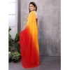 Women's Small Lace Georgette Solid Ready-to-Wear Saree With Unstitched Blouse 5.5 Mtr (Red-Orange) Women's Small Lace Georgette Solid Ready-to-Wear Saree With Unstitched Blouse 5.5 Mtr (Red-Orange)