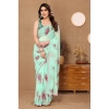 Women's Small Lace Georgette Printed Ready-to-Wear Saree With Unstitched Blouse 5.5 Mtr (Turquoise) Women's Small Lace Georgette Printed Ready-to-Wear Saree With Unstitched Blouse 5.5 Mtr (Turquoise)