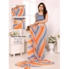 Women's Small Lace Georgette Striped Ready-to-Wear Saree With Unstitched Blouse 5.5 Mtr (Grey) Women's Small Lace Georgette Striped Ready-to-Wear Saree With Unstitched Blouse 5.5 Mtr (Grey)