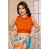 Women's Small Lace Georgette Striped Ready-to-Wear Saree With Unstitched Blouse 5.5 Mtr (Multicolor) Women's Small Lace Georgette Striped Ready-to-Wear Saree With Unstitched Blouse 5.5 Mtr (Multicolor)