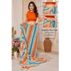 Women's Small Lace Georgette Striped Ready-to-Wear Saree With Unstitched Blouse 5.5 Mtr (Multicolor) Women's Small Lace Georgette Striped Ready-to-Wear Saree With Unstitched Blouse 5.5 Mtr (Multicolor)