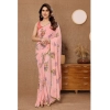 Women's Small Lace Georgette Printed Ready-to-Wear Saree With Unstitched Blouse 5.5 Mtr (Peach) Women's Small Lace Georgette Printed Ready-to-Wear Saree With Unstitched Blouse 5.5 Mtr (Peach)