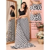 Women's Small Lace Georgette Striped Ready-to-Wear Saree With Unstitched Blouse 5.5 Mtr (Black) Women's Small Lace Georgette Striped Ready-to-Wear Saree With Unstitched Blouse 5.5 Mtr (Black)