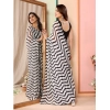 Women's Small Lace Georgette Striped Ready-to-Wear Saree With Unstitched Blouse 5.5 Mtr (Black) Women's Small Lace Georgette Striped Ready-to-Wear Saree With Unstitched Blouse 5.5 Mtr (Black)