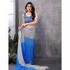 Women's Small Lace Georgette Solid Ready-to-Wear Saree With Unstitched Blouse 5.5 Mtr (Grey-Blue) Women's Small Lace Georgette Solid Ready-to-Wear Saree With Unstitched Blouse 5.5 Mtr (Grey-Blue)