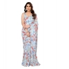 Women's Small Lace Georgette Printed Ready-to-Wear Saree With Unstitched Blouse 5.5 Mtr (Sky Blue) Women's Small Lace Georgette Printed Ready-to-Wear Saree With Unstitched Blouse 5.5 Mtr (Sky Blue)