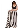 Women's Small Lace Georgette Striped Ready-to-Wear Saree With Unstitched Blouse 5.5 Mtr (Black-White) Women's Small Lace Georgette Striped Ready-to-Wear Saree With Unstitched Blouse 5.5 Mtr (Black-White)