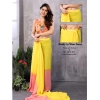 Women's Small Lace Georgette Solid Ready-to-Wear Saree With Unstitched Blouse 5.5 Mtr (Pink-Yellow) Women's Small Lace Georgette Solid Ready-to-Wear Saree With Unstitched Blouse 5.5 Mtr (Pink-Yellow)