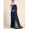 Women's Georgette Embellished Sequnece Bollywood Saree With Unstitched Blouse 5.5Mtr (Blue) Women's Georgette Embellished Sequnece Bollywood Saree With Unstitched Blouse 5.5Mtr (Blue)