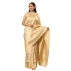 Women's Silk Printed Saree With Unstitched Blouse 5.5Mtr (Gold) Women's Silk Printed Saree With Unstitched Blouse 5.5Mtr (Gold)