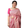Women's Silk Printed Saree With Unstitched Blouse 5.5Mtr (Pink) Women's Silk Printed Saree With Unstitched Blouse 5.5Mtr (Pink)