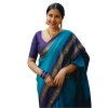 Women's Silk Printed Saree With Unstitched Blouse 5.5Mtr (Blue) Women's Silk Printed Saree With Unstitched Blouse 5.5Mtr (Blue)