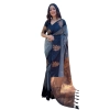 Women's Silk Printed Saree With Unstitched Blouse 5.5Mtr (Grey) Women's Silk Printed Saree With Unstitched Blouse 5.5Mtr (Grey)