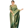 Women's Silk Printed Saree With Unstitched Blouse 5.5Mtr (Green) Women's Silk Printed Saree With Unstitched Blouse 5.5Mtr (Green)