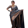 Women's Silk Printed Saree With Unstitched Blouse 5.5Mtr (Blue) Women's Silk Printed Saree With Unstitched Blouse 5.5Mtr (Blue)