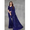 Women's Georgette Embellished Sequnece Bollywood Saree With Unstitched Blouse 5.5Mtr (Blue) Women's Georgette Embellished Sequnece Bollywood Saree With Unstitched Blouse 5.5Mtr (Blue)