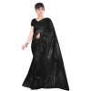 Women's Georgette Embellished Sequnece Bollywood Saree With Unstitched Blouse 5.5Mtr (Black) Women's Georgette Embellished Sequnece Bollywood Saree With Unstitched Blouse 5.5Mtr (Black)