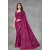 Women's Georgette Embellished Sequnece Bollywood Saree With Unstitched Blouse 5.5Mtr (Purple) Women's Georgette Embellished Sequnece Bollywood Saree With Unstitched Blouse 5.5Mtr (Purple)