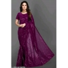 Women's Georgette Embellished Sequnece Bollywood Saree With Unstitched Blouse 5.5Mtr (Purple) Women's Georgette Embellished Sequnece Bollywood Saree With Unstitched Blouse 5.5Mtr (Purple)