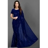 Women's Georgette Embellished Sequnece Bollywood Saree With Unstitched Blouse 5.5Mtr (Blue) Women's Georgette Embellished Sequnece Bollywood Saree With Unstitched Blouse 5.5Mtr (Blue)