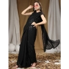 Women's Georgette Embellished Sequnece Bollywood Saree With Unstitched Blouse 5.5Mtr (Black) Women's Georgette Embellished Sequnece Bollywood Saree With Unstitched Blouse 5.5Mtr (Black)