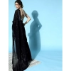 Women's Georgette Embellished Sequnece Bollywood Saree With Unstitched Blouse 5.5Mtr (Black) Women's Georgette Embellished Sequnece Bollywood Saree With Unstitched Blouse 5.5Mtr (Black)
