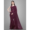Women's Georgette Embellished Sequnece Bollywood Saree With Unstitched Blouse 5.5Mtr (Purple) Women's Georgette Embellished Sequnece Bollywood Saree With Unstitched Blouse 5.5Mtr (Purple)