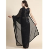 Women's Georgette Embellished Sequnece Bollywood Saree With Unstitched Blouse 5.5Mtr (Black) Women's Georgette Embellished Sequnece Bollywood Saree With Unstitched Blouse 5.5Mtr (Black)