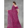 Women's Georgette Embellished Sequnece Bollywood Saree With Unstitched Blouse 5.5Mtr (Purple) Women's Georgette Embellished Sequnece Bollywood Saree With Unstitched Blouse 5.5Mtr (Purple)