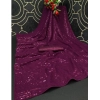 Women's Georgette Embellished Sequnece Bollywood Saree With Unstitched Blouse 5.5Mtr (Purple) Women's Georgette Embellished Sequnece Bollywood Saree With Unstitched Blouse 5.5Mtr (Purple)