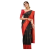 Women's Silk Printed Saree With Unstitched Blouse 5.5Mtr (Black) Women's Silk Printed Saree With Unstitched Blouse 5.5Mtr (Black)