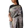 Women's Silk Printed Saree With Unstitched Blouse 5.5Mtr (Grey) Women's Silk Printed Saree With Unstitched Blouse 5.5Mtr (Grey)