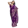 Women's Silk Printed Saree With Unstitched Blouse 5.5Mtr (Purple) Women's Silk Printed Saree With Unstitched Blouse 5.5Mtr (Purple)