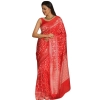 Women's Silk Printed Saree With Unstitched Blouse 5.5Mtr (Orange) Women's Silk Printed Saree With Unstitched Blouse 5.5Mtr (Orange)