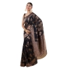 Women's Silk Printed Saree With Unstitched Blouse 5.5Mtr (Black) Women's Silk Printed Saree With Unstitched Blouse 5.5Mtr (Black)