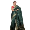 Women's Silk Printed Saree With Unstitched Blouse 5.5Mtr (Green) Women's Silk Printed Saree With Unstitched Blouse 5.5Mtr (Green)