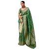 Women's Silk Printed Saree With Unstitched Blouse 5.5Mtr (Green) Women's Silk Printed Saree With Unstitched Blouse 5.5Mtr (Green)
