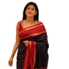Women's Silk Printed Saree With Unstitched Blouse 5.5Mtr (Navy Blue) Women's Silk Printed Saree With Unstitched Blouse 5.5Mtr (Navy Blue)