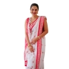 Women's Cotton Printed Saree With Unstitched Blouse 5.5Mtr (White-Pink) Women's Cotton Printed Saree With Unstitched Blouse 5.5Mtr (White-Pink)